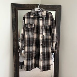 SUZY fall jacket - brown plaid Size Medium